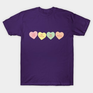 Sci Fi Movie Candy Hearts T-Shirt